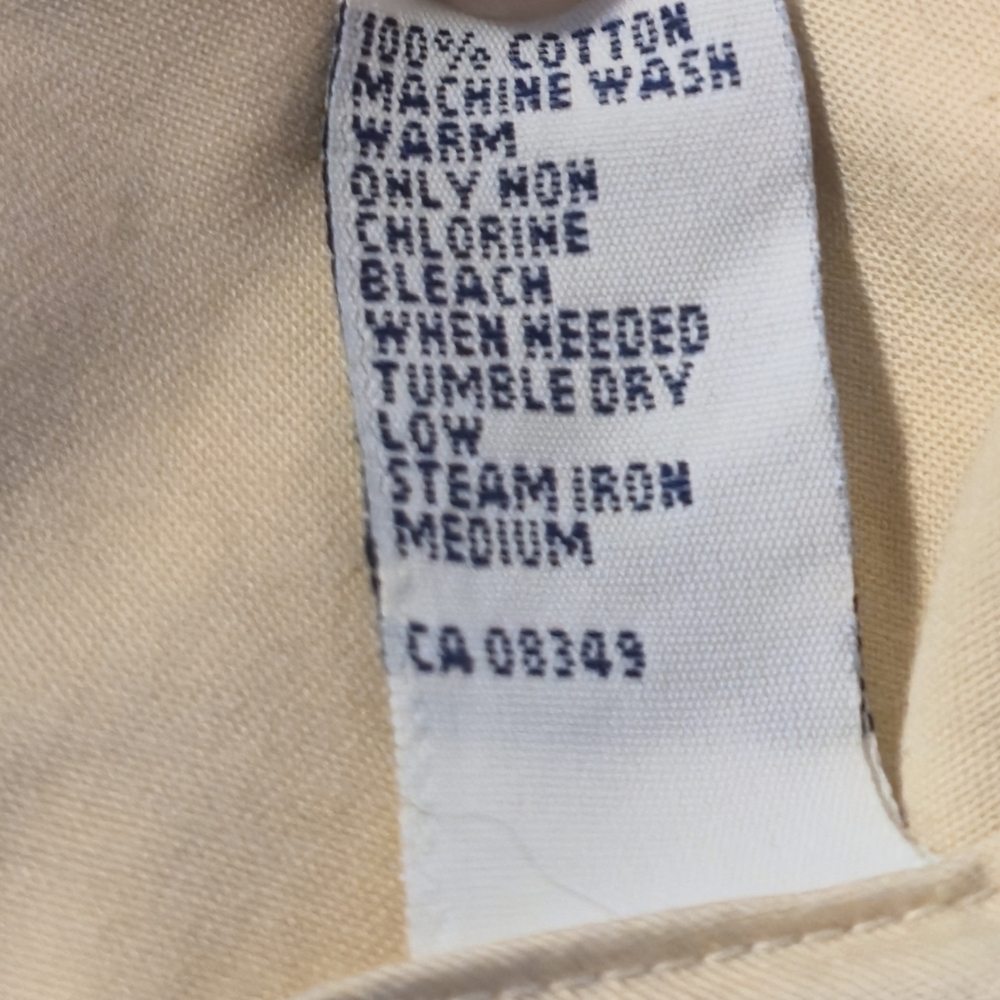 Polo Ralph Lauren XXL Beige Oxford Shirt Made In Canada 90s Vintage - Picture 12 of 12
